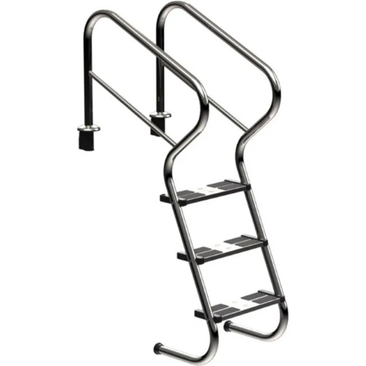 Ideal Eichenwald Pool Treppenleiter 3-stufig V2A