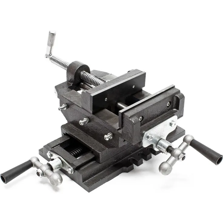 Wiltec - Maschinenschraubstock Schraubstock2-Achsen 150 mm Kreuztisch Frästisch Werkbank Arbeitstisch