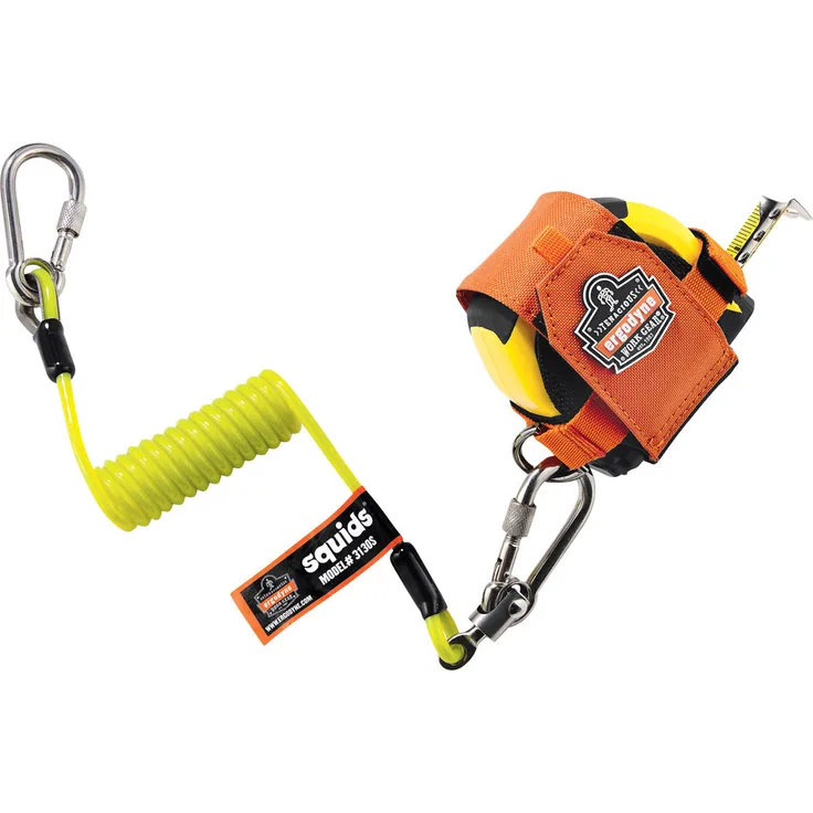 Ergodyne Spiralkabel-Sicherungsriemen - 2,27 kg (5lb) Squids 3130, S, lemon