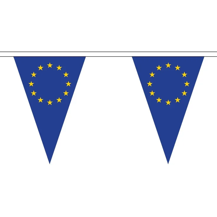 The Flag Wholesaler b148045 europäischen Union Triangle Wimpelkette, mehrfarbig, klein