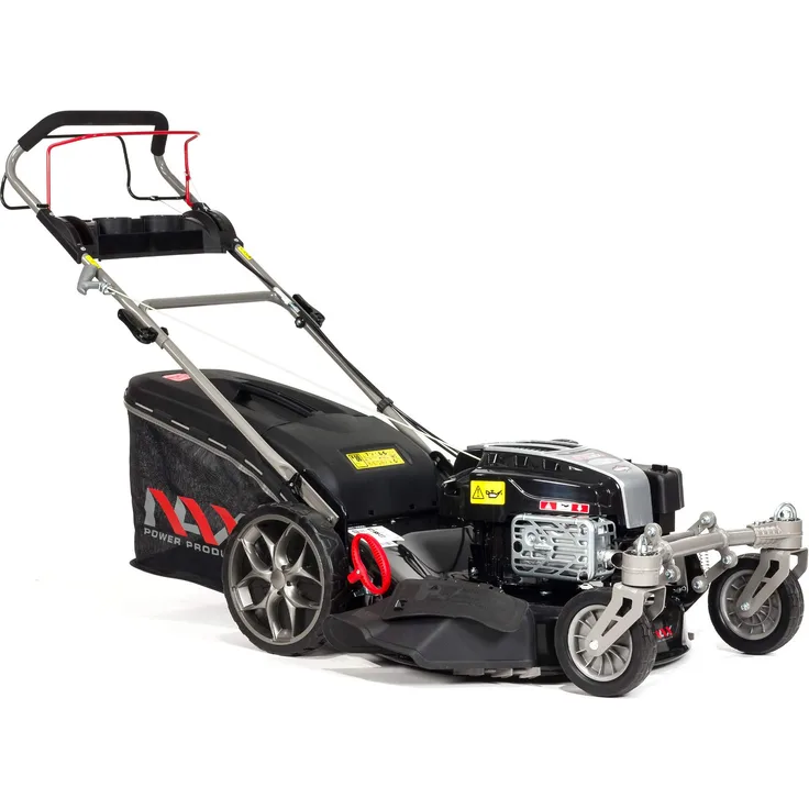 NAX POWER PRODUCTS 5000S Motor Briggs & Stratton 875EXi Series 190 cm3 ReadyStart Mähbreite 56cm Fangkorb 75l wendige Vorderräder Benzin-Rasenmäher mit Antrieb, Schwarz