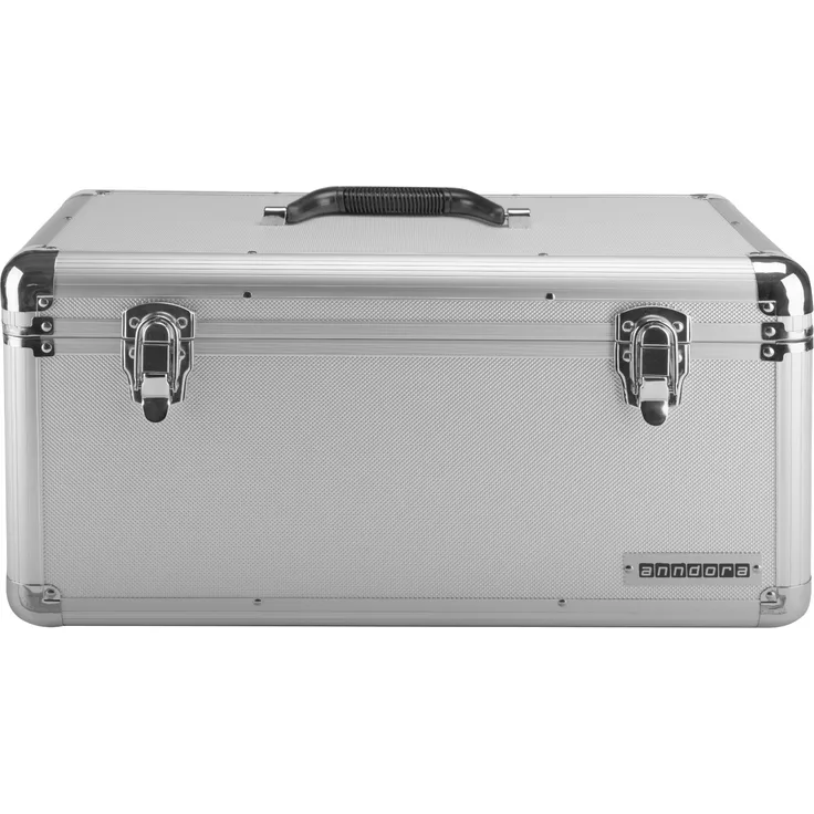 anndora Werkzeugkoffer 28 L Transportbox XL Werkzeugkasten Werkzeugbox - silber