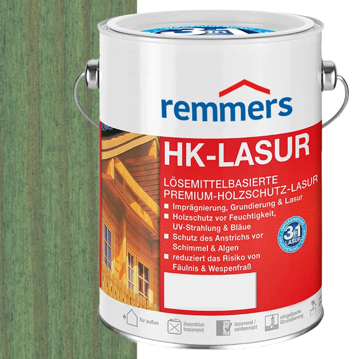 Remmers - Remmers HK-Lasur 5 L Eimer Tannengrün - grün