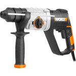 Worx WX339 Bohrhammer Elektrisches Profi Werkzeug mit 800W Bohrer, Hammerbohrer & Meißel in einem Mit SDS-Plus Schnellspannbohrfutter & Links--Rechtslauf PowerShare kompatibel