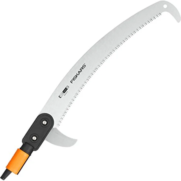 Fiskars Wertastungssäge für Arbeiten an weit entfernten Stellen, Werkzeugkopf, Länge: 55 cm, Gehärtetes Stahl-Sägeblatt, Schwarz-Orange, QuikFit, 1000691