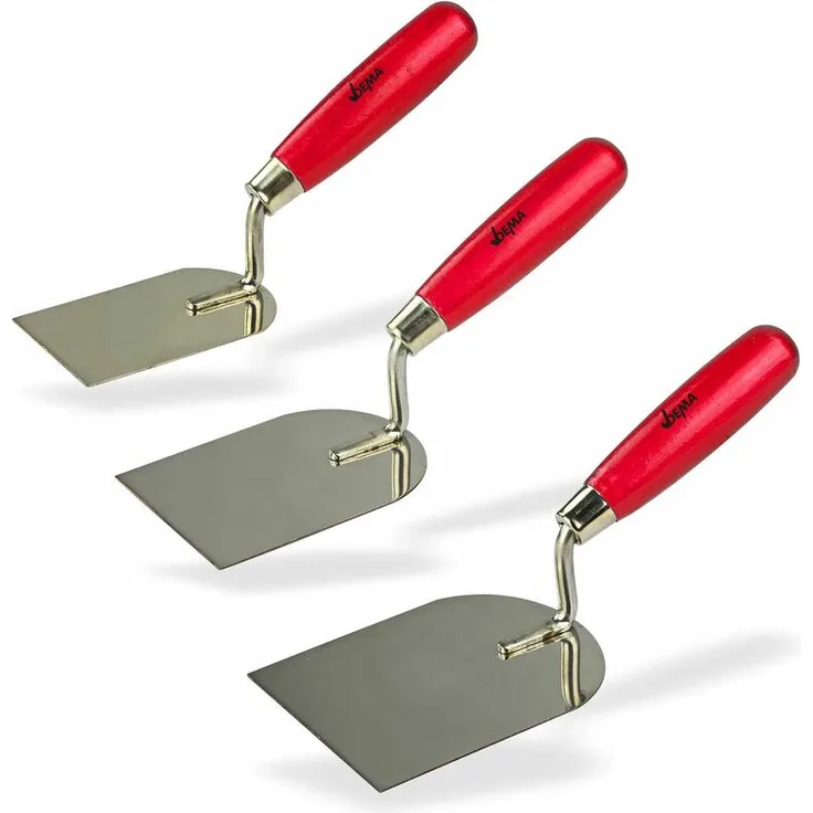 3x Gipserspachtel Stukkateurspachtel Spachtelkelle Gipsspachtel Maurerkelle Holz