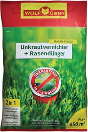 WOLF-Garten 2-in-1 Unkrautvernichter plus Rasendünger, 9 kg