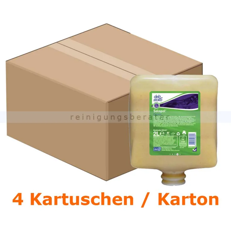 Stoko Handreiniger Solopol Classic 2 L Handwaschpaste SOL2LT geeignet bei sehr starken Verschmutzungen, 4 x 2 L-Kart.