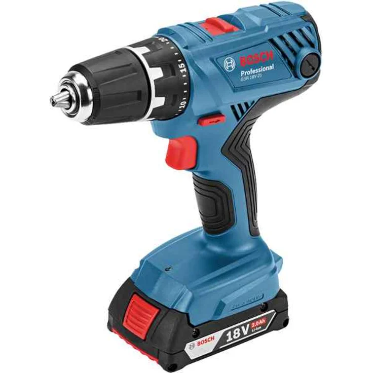 Bosch Professional 18 V System Akku-Bohrschrauber GSR 18V-21 max. Drehmoment: 55 Nm, 2x 2,0 Ah Akku, Ladegerät GAL 18 V-20, in L-Boxx – Bild 2