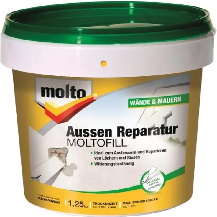 Molto Moltofill Außen Reparatur 1,25kg Ausbesserungen Füllen und Reparieren