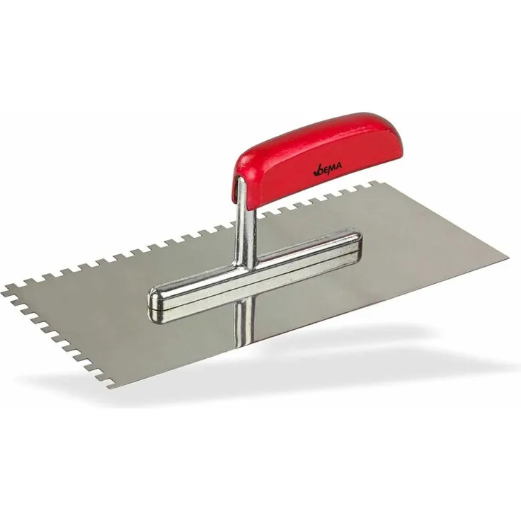 Dema - Zahnspachtel Zahnkelle Glättekelle Glätter Putzkelle Edelstahl Kelle gezahnt GK6