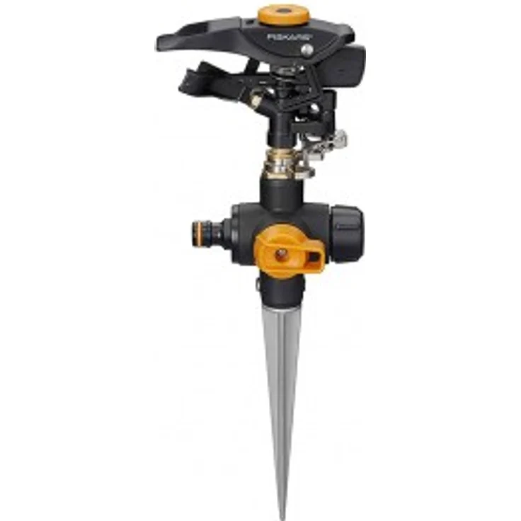 Fiskars pulsierender Sprinkler mit Erdspieß 360° ( 1027029 ) 26 m Bewässerung – Bild 1