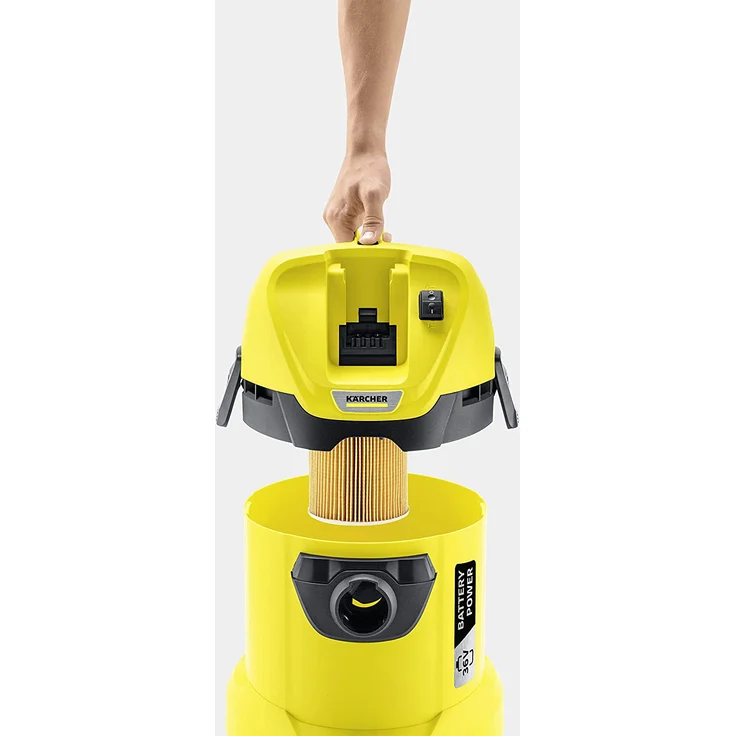Kärcher Akku-Mehrzwecksauger WD 3 Battery (Leistung: 300 W, Behältergröße: 17 Liter, 36 V Akkuplattform, Blasfunktion, Zubehöraufbewahrung, Saugen ohne Filterwechsel, ohne Akku) Beutel - beutellos 17 Liter – Bild 2
