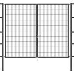 GAH Stabgitter-Doppeltor Flexo, anthrazit RAL 7016 2,0 m 180 cm