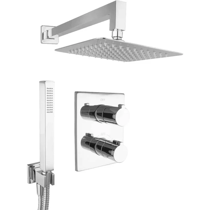 Paulgurkes - Regendusche Dusche Komplett Set Duschsystem Unterputz 20cm Hochwertig