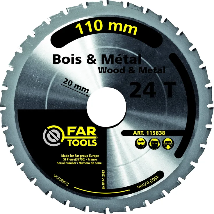 Fartools 115838 Kreissägeblatt 110 mm