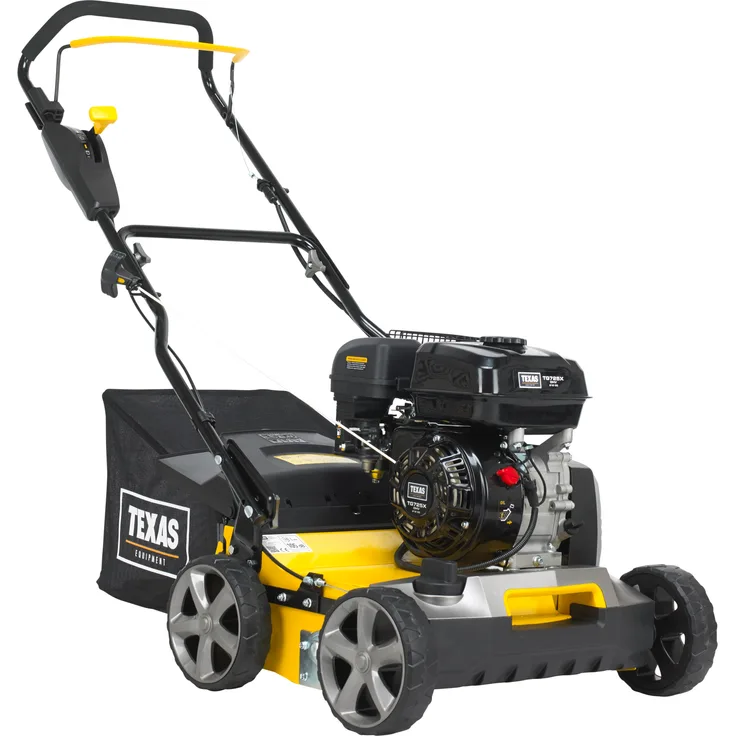 TEXAS ProCut 400TG Benzin Vertikutierer Rasenlüfter Entmooser Moosentferner 40cm, 4200 Watt Leistung, 40 cm Arbeitsbreite, 45 l Fangkorbvolumen