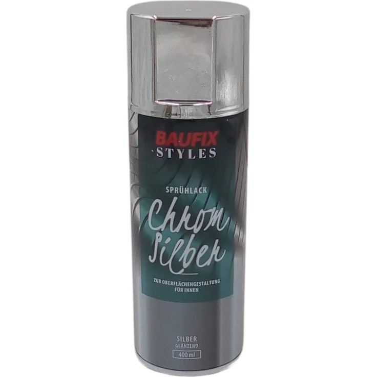 Baufix - Baufix Chrom Effektlack Lackspray 400ml Farbspray Sprühdose Lack Spraydose neu silber - silber – Bild 1