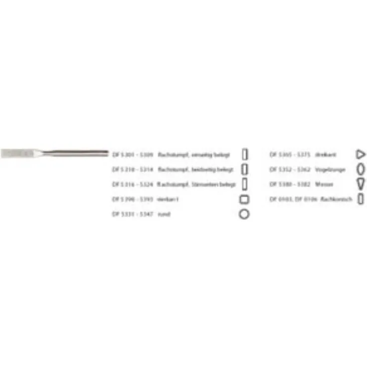 Pferd 15653142 Diamantfeile für Handfeilgeräte DF5314 D126 Flachstumpf