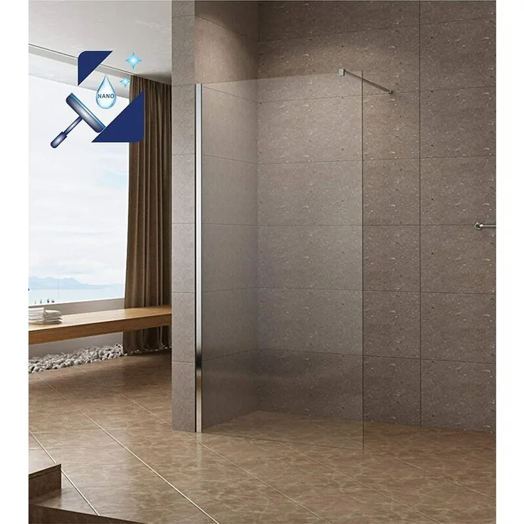  100x200 cm Walk in Dusche 10mm Duschwand Glas Duschabtrennung Duschtrennwand Glastrennwand Glaswand mit Nano Beschichtung - Aquabatos