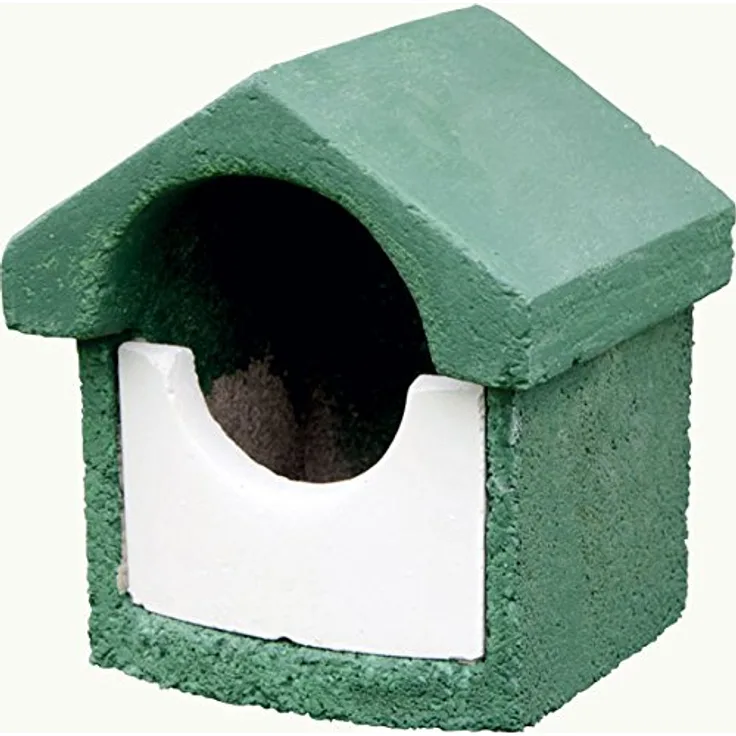 Erdtmanns 905960119 Nistkasten Holzbeton klein Halbhöhlenbrüter grün