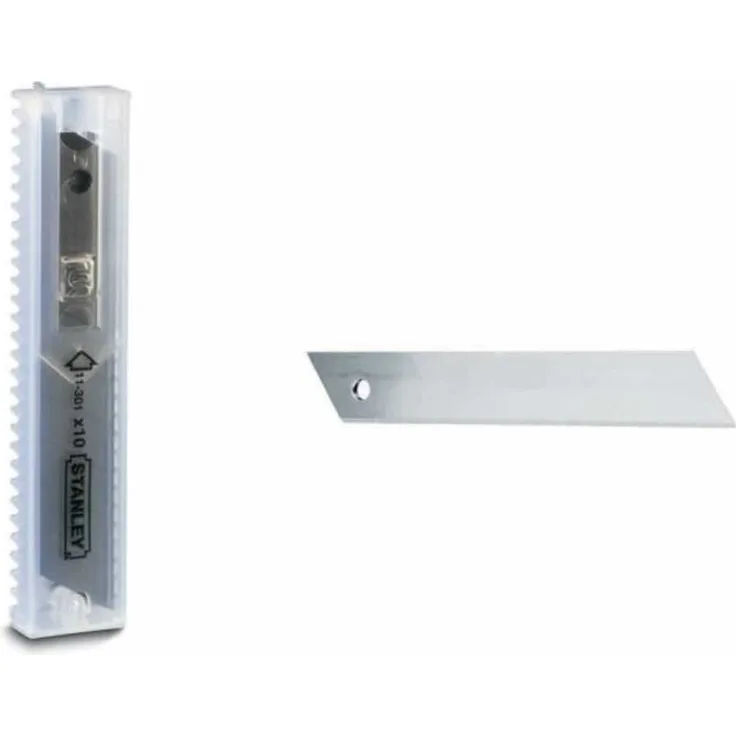 Stanley Abbrechklingen (9 mm, gerade Schneide, 12 Segmente, 0.43 mm Klingenstärke, 10 Stpck) 0-11-300