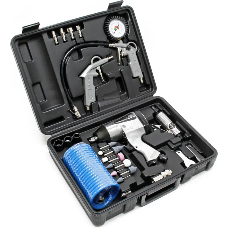 Druckluftwerkzeug-Set 27tlg inklusive Druckluftpistole und zahlreichem Zubehör
