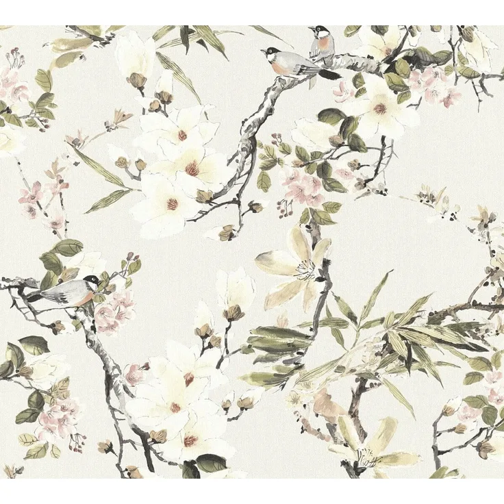 Michalsky Living Vliestapete Dream Again Creme-Beige, Retro Floral, 364982 Ta