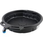BGS 9980 Durchmesser: 570 mm | Höhe: 120 mm | Material: HDPE | schlagfest Öl-Auffangwanne mit Ausgießer 15 l