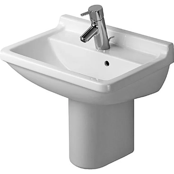 Duravit Starck 3 Waschtisch B:65xT:48,5cm 1 Hahnloch mittig mit Überlauf weiß 0300650000