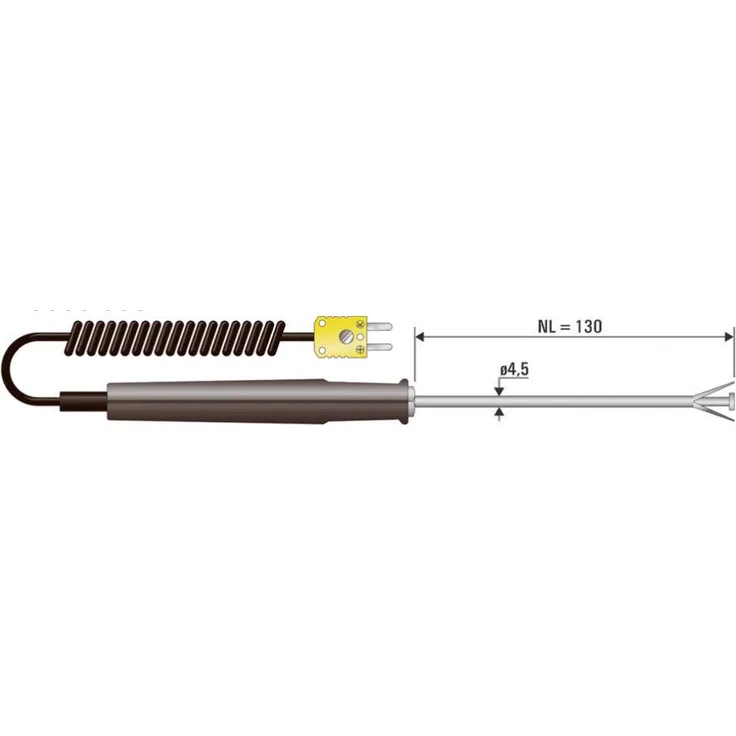 B und B Thermo-Technik 06001001-10 Oberflächenfühler -50 bis plus 650°C Fühler-Typ K