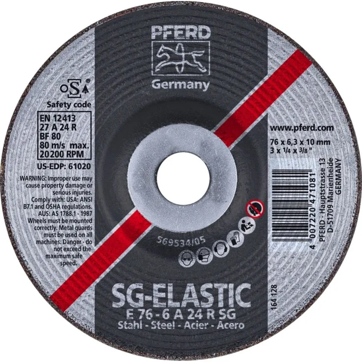 Pferd 62208626 Schruppscheiben E 76-6 A 24 R SG 10,0