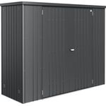 Biohort Geräteschrank 230 Aufbewahrungsschrank 227x83x182,5cm Dunkelgrau-Metallic