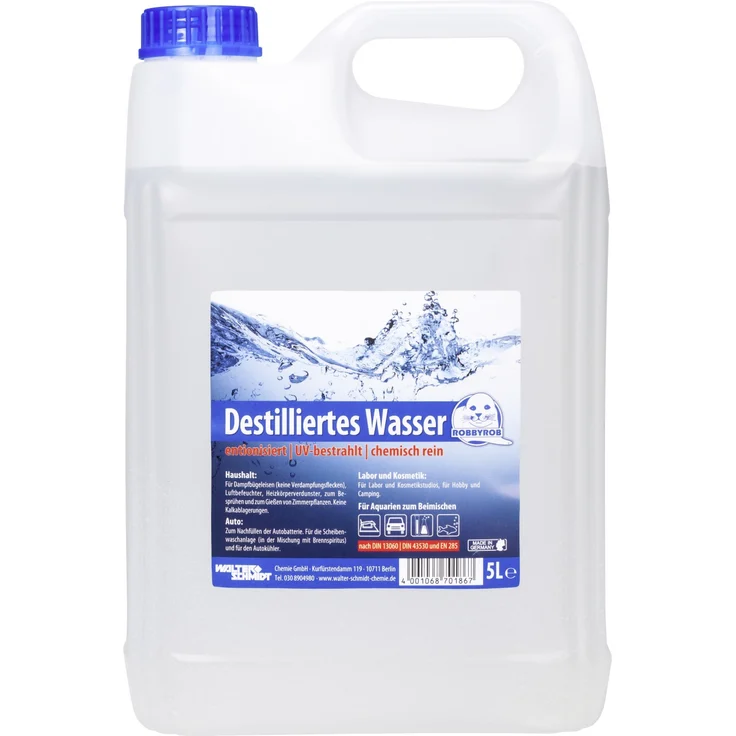 RobbyRob Destilliertes Wasser, 5 l – Bild 1