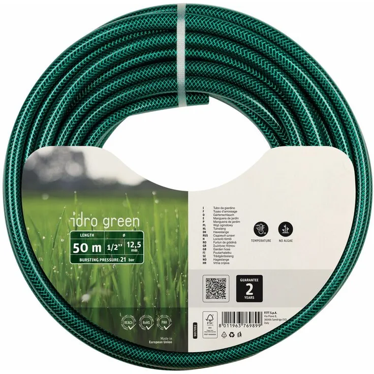 FITT Gartenschlauch 1-2 Zoll 50m Idro Green