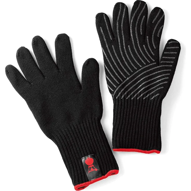 Weber 6669 Premium Grillhandschuhe, Größe S-M, Silikon Grifffläche, hitzebeständig