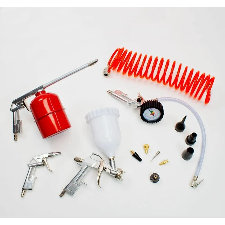 Dema - Druckluftwerkzeug Druckluftset Kompressor DL-Werkzeug Reifenfüller Set 13-TLG