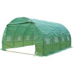 Gewächshaus Foliengewächshaus Winterfest Tomatenhaus Folientunnel, 4x3x2m 12m² - Vounot