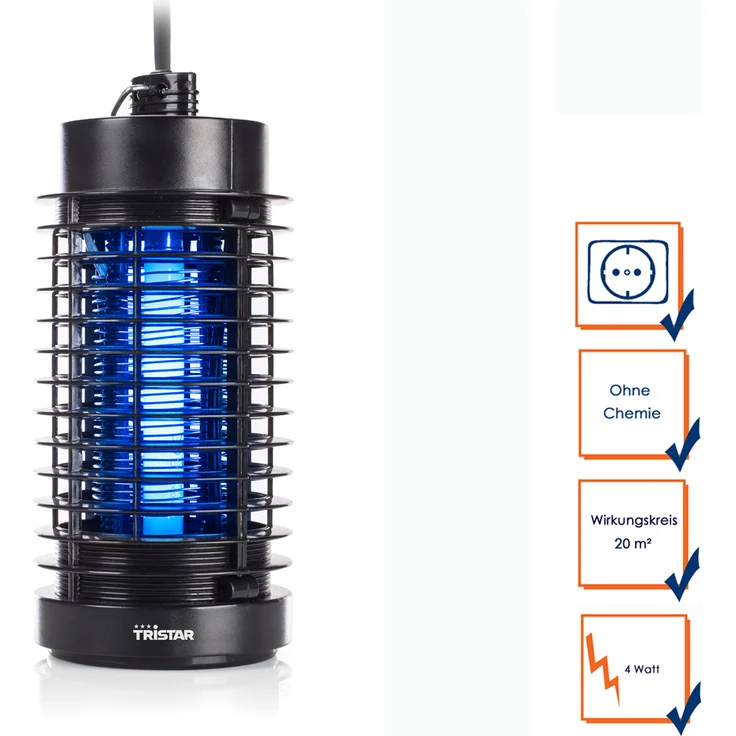 Elektrischer Insektenschutz 4W UV-Lampe 20m² Insektenfalle Insektenvernichter – Bild 1
