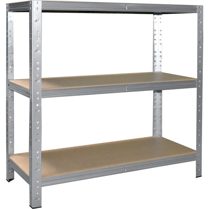 HOME Steckregal 90x50x40 cm verzinkt mit 3 Böden - Shelfplaza
