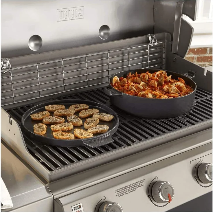 Weber 2-in-1 Dutch Oven 6,8 Liter, Gusseisen, antihaftbeschichtet, mit Deckel (8857) – Bild 3