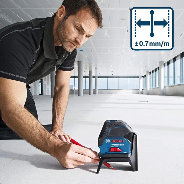 Bosch GCL 2-15 Professional Kreuzlinienlaser Reichweite ohne Empfänger 15 m Laserklasse 2 Laserfarbe rot selbstnivellierend inklusive Batterien – Bild 3
