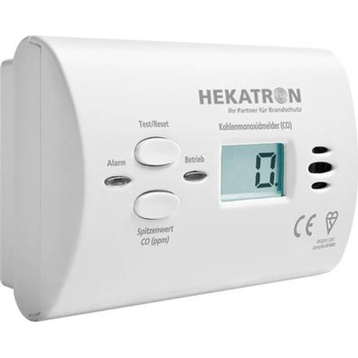 Hekatron 31-6300001-01-XX CO Melder mit Batterie & Co Sensor mit bis zu 10 Jahren Leistung Kohlenmonoxidwarnmelder mit Digitaldisplay und Spitzenwertspeicher – Bild 1