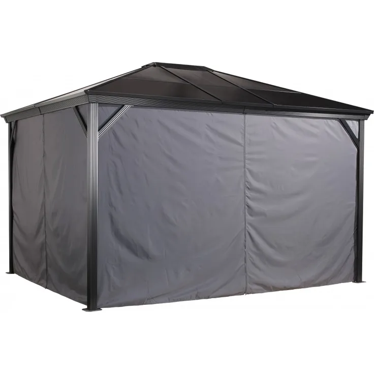 Sojag Vorhangset Verona 10x12 dunkelgrau, 4 Seitenteile 