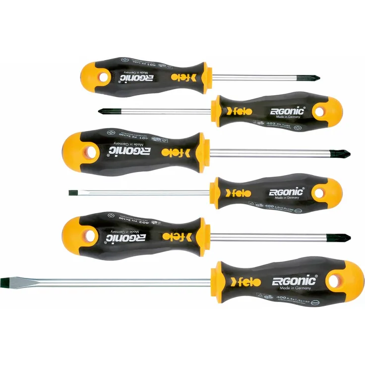Felo 00040096118Schraubendrehersatz Ergonic 6-teilig