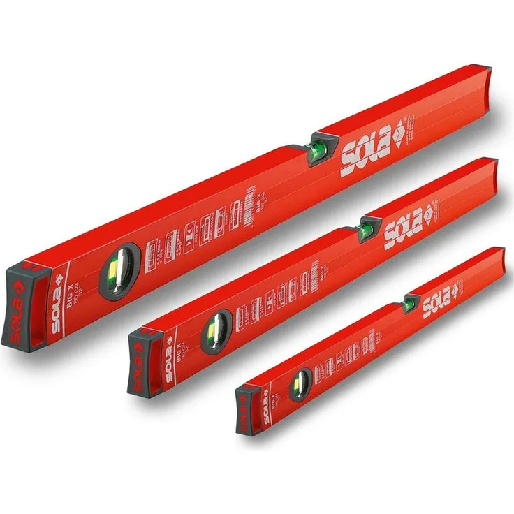 Sola Big X Wasserwaagen-Set BigX 60 - BigX 3 100 - BigX 3 180 cm, Alu-Wasserwaage