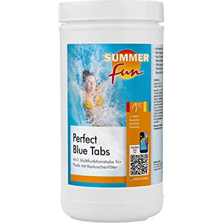 Waterman Summer Fun Perfect Blue Tabs - 4in1 Multifunktionstabs für Pools mit Kartuschenfilter