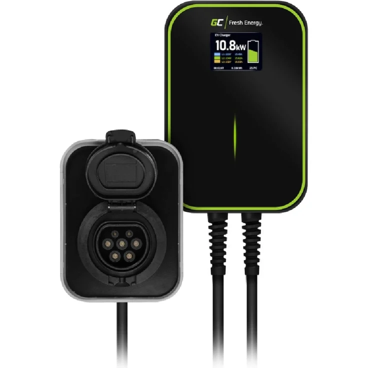 Green Cell Wallbox GC EV PowerBox 22-kW-Ladegerät (mit Typ-2-Steckdose zum Laden von Elektroautos und Plug-In-Hybriden, für EV Tesla, Leaf und mehr) – Bild 1