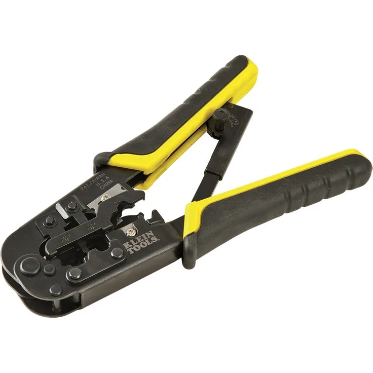 Clein Tools Crimpzange-Abisolierzange für RJ45, CAT5e, CAT6, CAT6A, VDV226-011-SEN