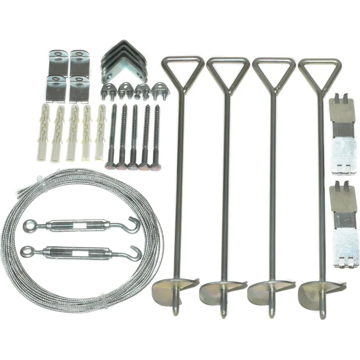 Palram Anker-Set für Gewächshäuser aus der Natur-Serie, silberfarben
